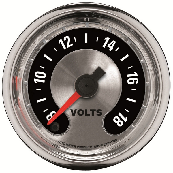 2-1/16" VOLTMETER, 8-18V, AMERICAN MUSCLE